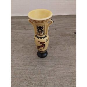 Gazelle Tan & Black 3 3/8" Miniature Vase ff 1983 Crafted in Japan